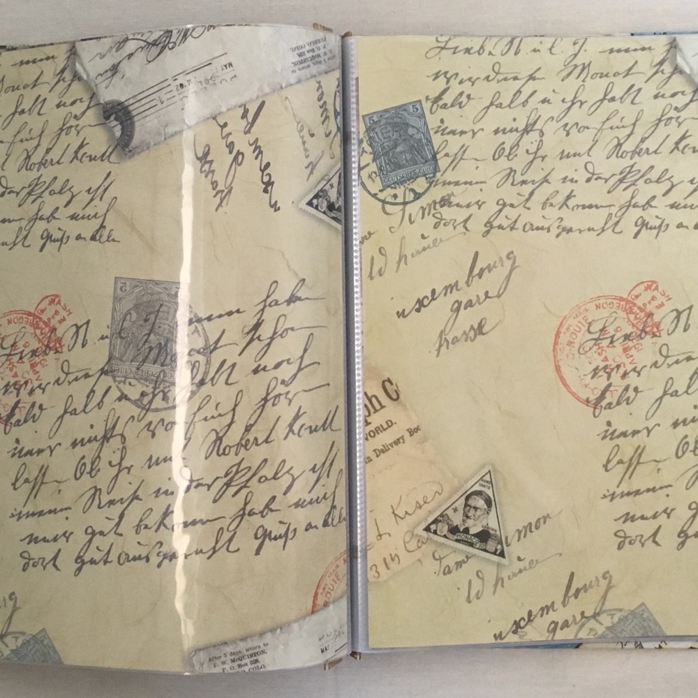 NWT All-In-One Scrapbook Kit &Photo Album  | Large | Beige, gold & blue by Havoc